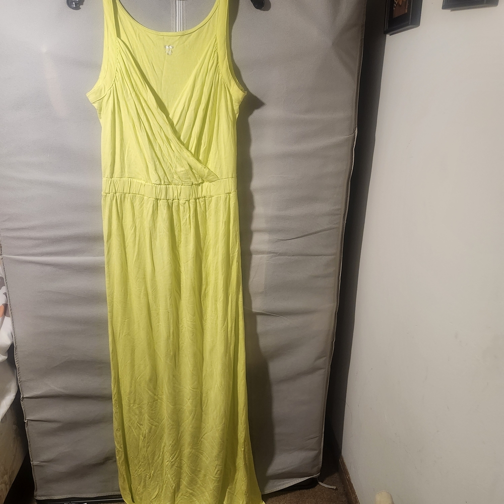 Mossimo Supply Co. Bright Yellow Sleeveless Maxi Dress